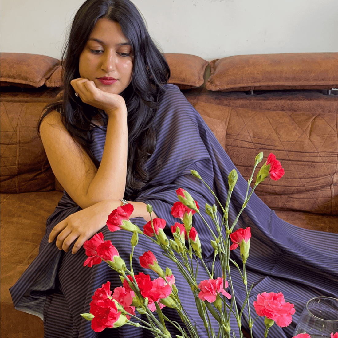 Saree or sari? Indian woman wearing a traditional saree