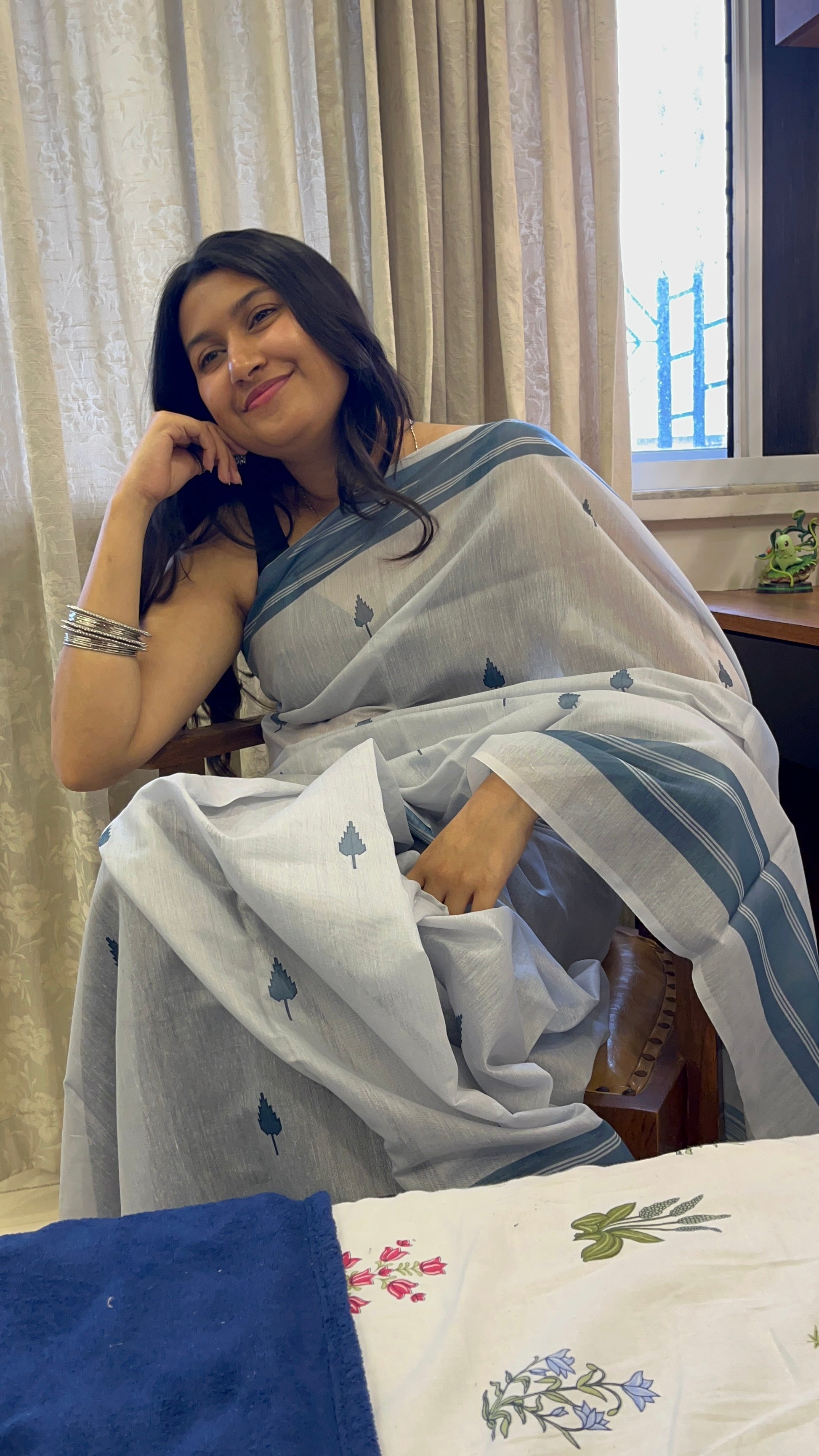 Pine Gray Saree 🌲