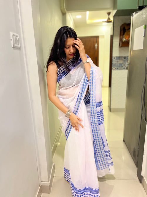 Badal Wala Safed Saree ☁️
