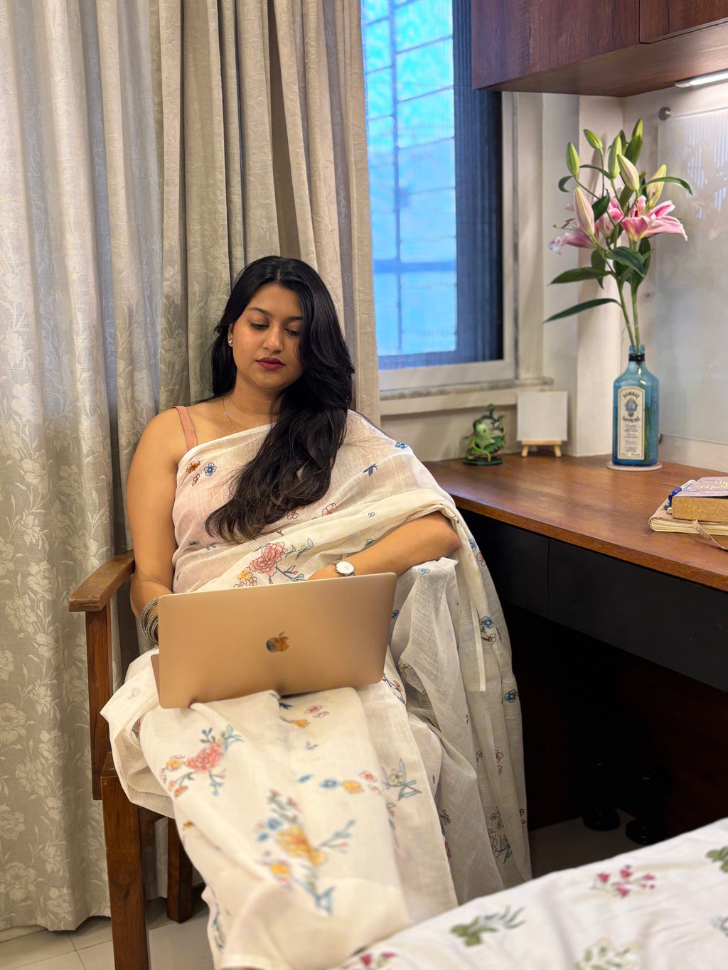 Pastel Bloom Saree 🌷